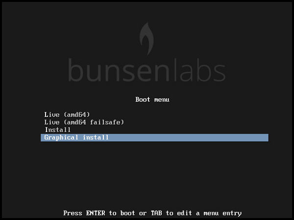 Menú instalación Live-CD MunsenLabs